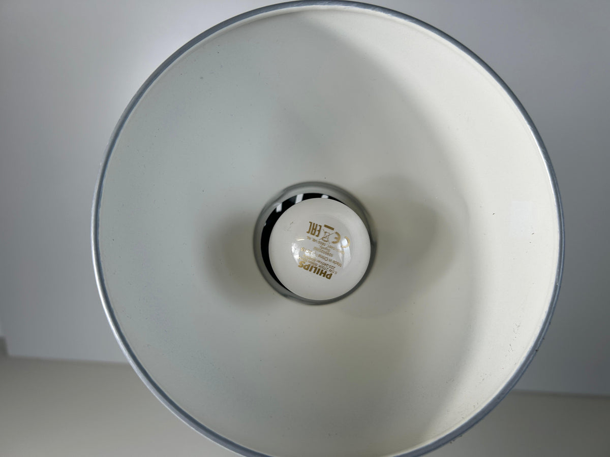 Schreibtischlampe Tischleuchte Silber mit Tischklemme