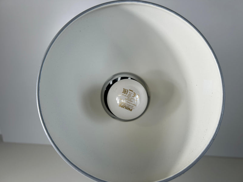 Schreibtischlampe Tischleuchte Silber mit Tischklemme