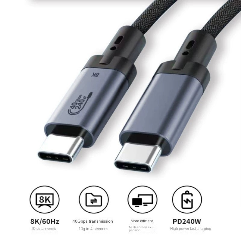 USB4 USB-C 4.0 Kabel 240W 8K/60Hz 40GBps