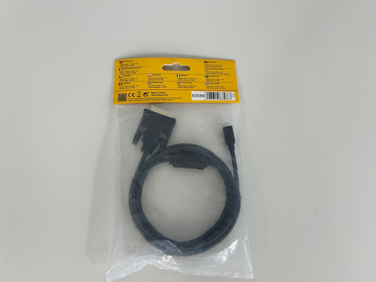 Delock HDMI Micro t zu DVI Kabel 2m NEU