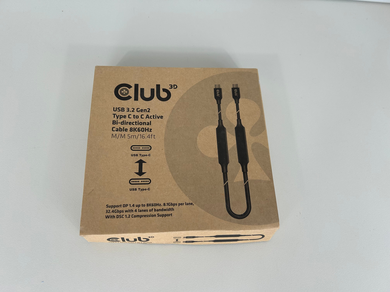 Club USB 3.2 Typ-C auf Typ-C Kabel 5m lang 8K 60Hz