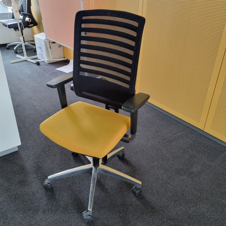 Bürodrehstuhl in Gelb/Orange/Rot