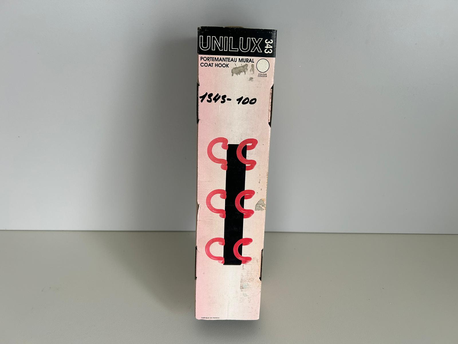 UNILUX 343 Gaderobenhaken Kleiderhaken Weiß Rot Schwarz NEU OVP