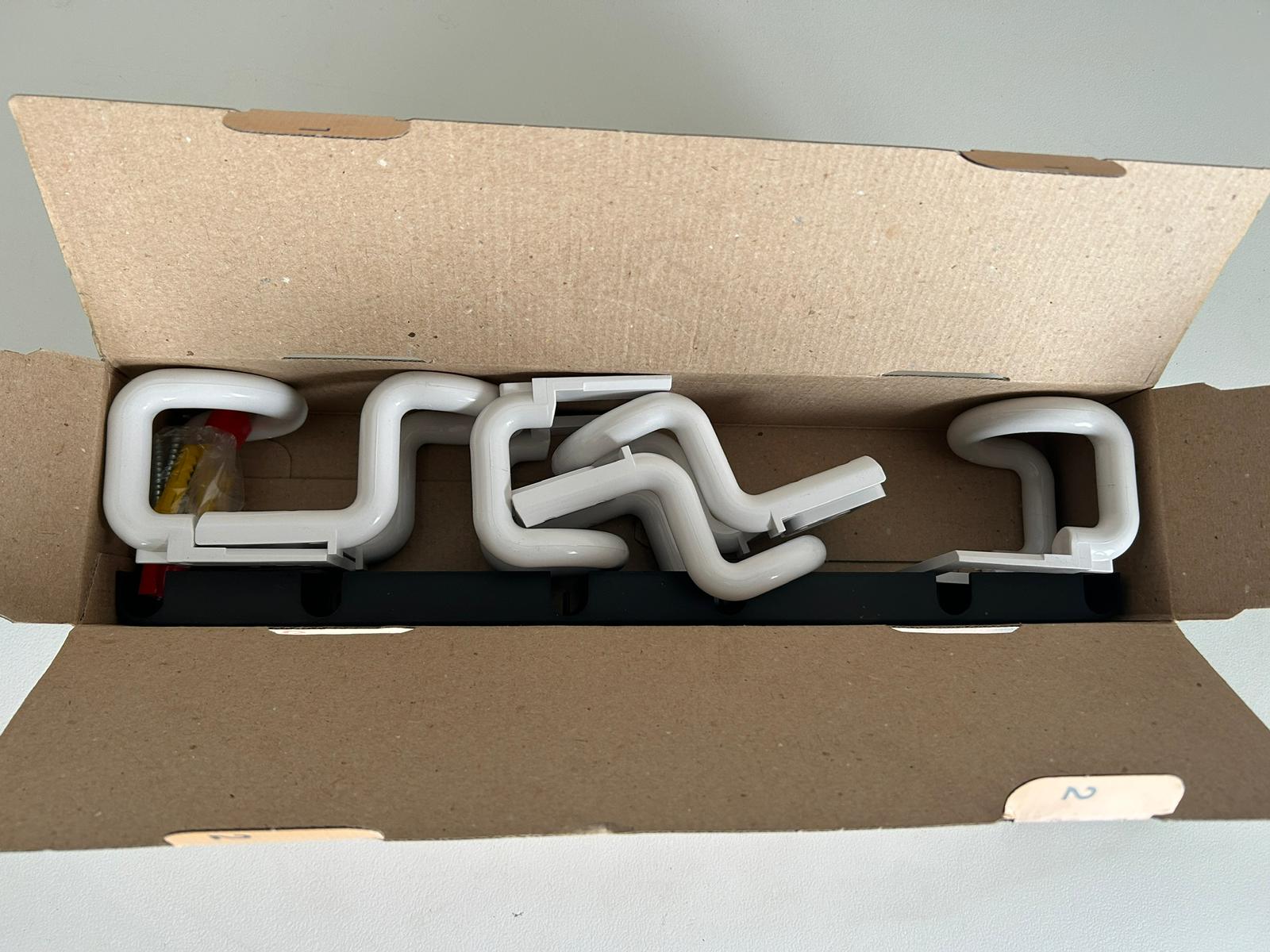 UNILUX 343 Gaderobenhaken Kleiderhaken Weiß Rot Schwarz NEU OVP