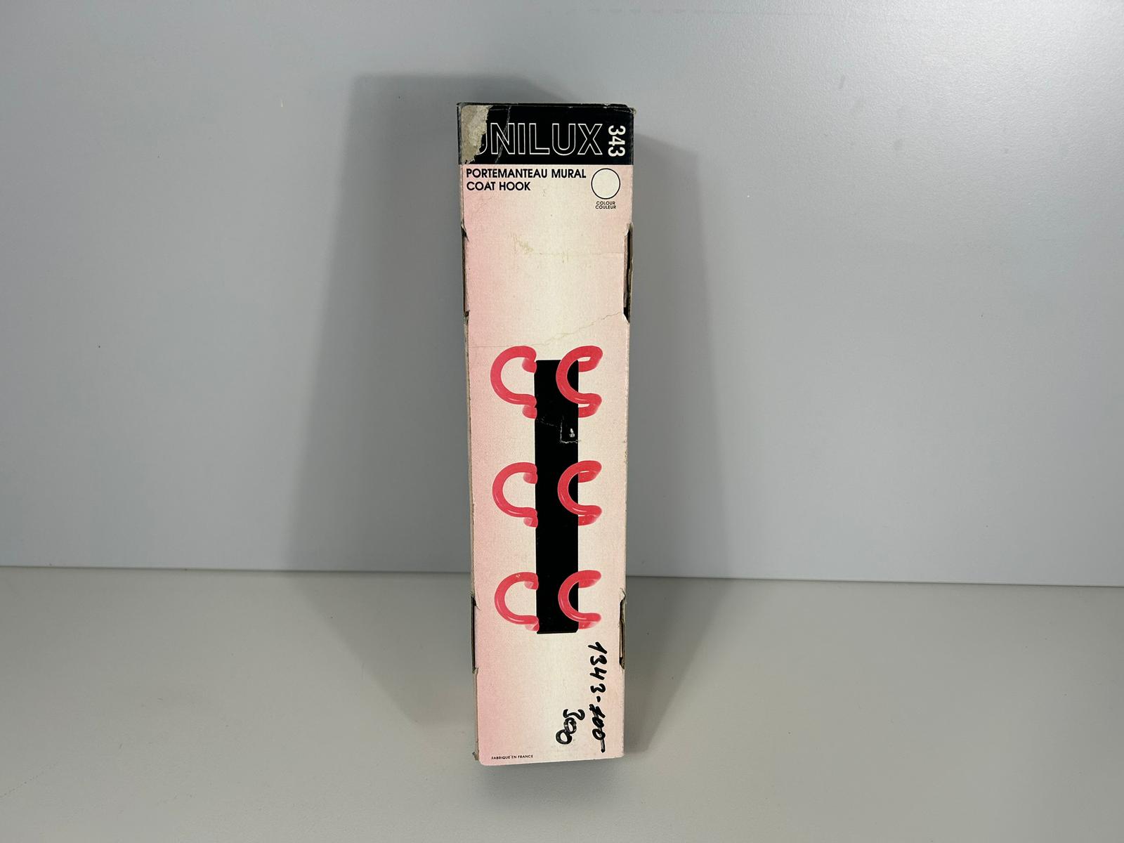 UNILUX 343 Gaderobenhaken Kleiderhaken Weiß Rot Schwarz NEU OVP