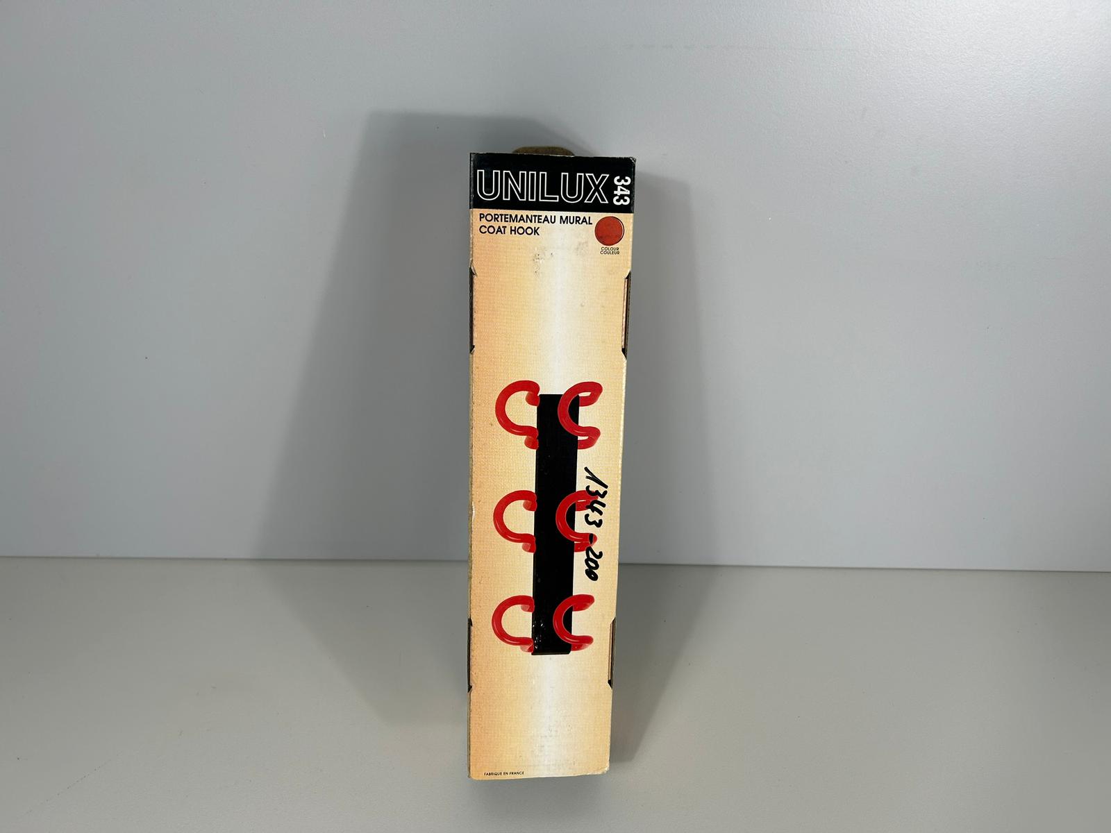 UNILUX 343 Gaderobenhaken Kleiderhaken Weiß Rot Schwarz NEU OVP