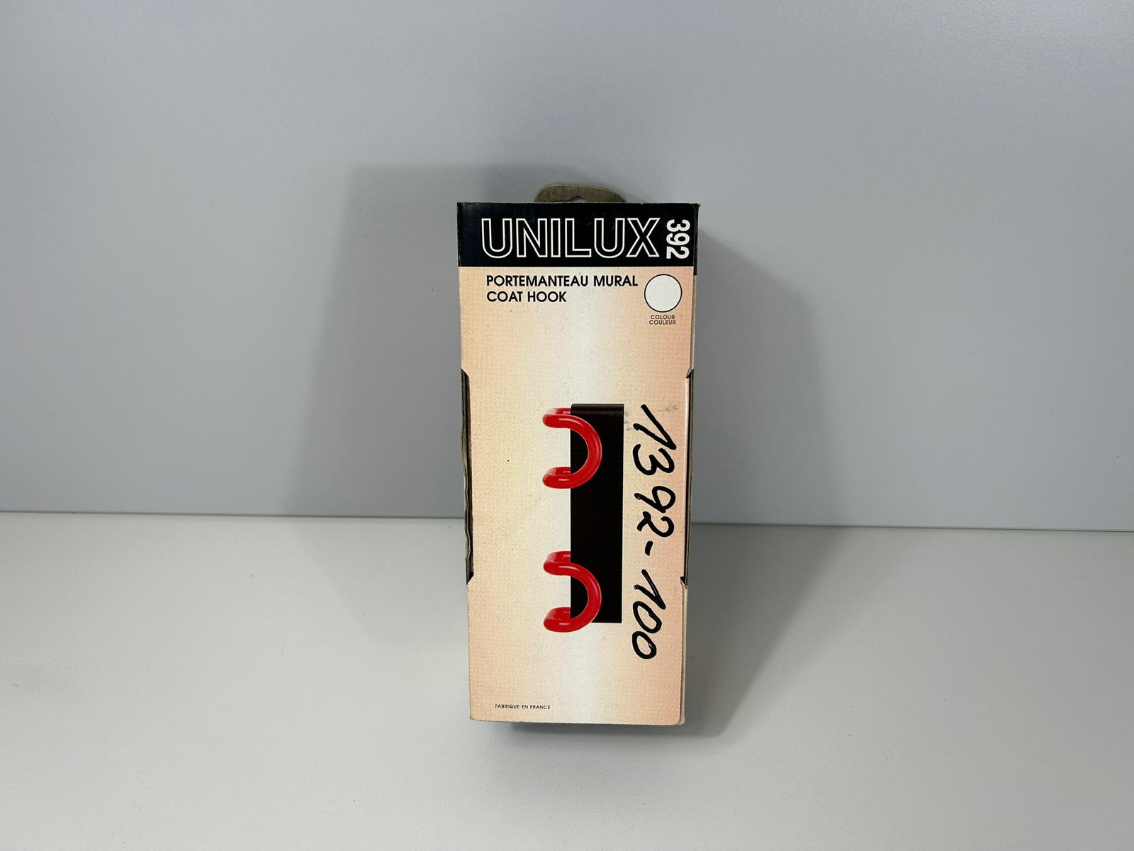 UNILUX 392 Gaderobenhaken Kleiderhaken Weiß Rot NEU OVP