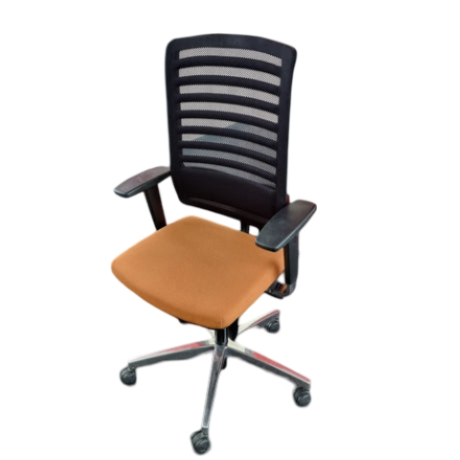 Bürodrehstuhl in Gelb/Orange/Rot